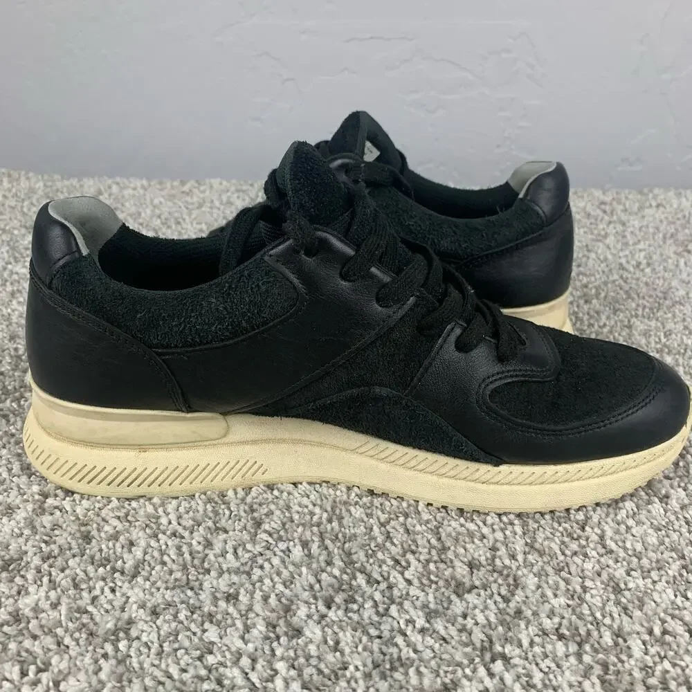 Everlane The Trainer Leather Sneakers Womens Size 11 Black Athletic Shoes